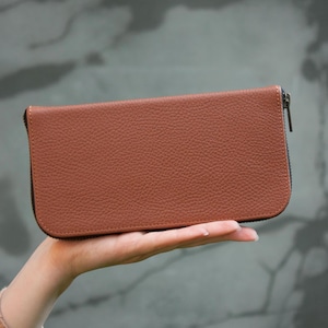Women Brown Leather Purse Minimalist Purse Women Gift Idea Handmade Purse High Quality Leather Purse Tan Color Purse Women Leather Clutch