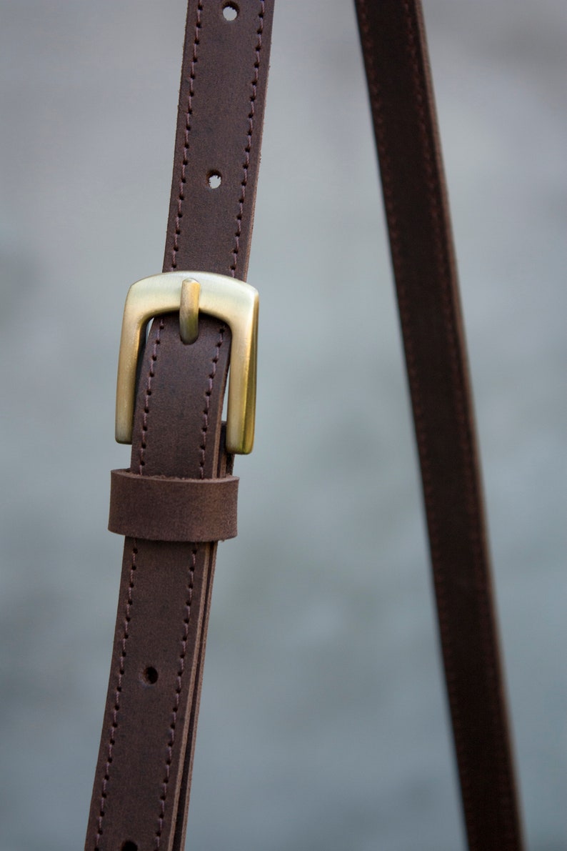Women Crossbody Purse Vintage Effect Real Leather Zipper Shoulder Bag image 4