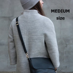 White 100% Leather Mini Bag Women Small Crossbody Bag Everyday Purse image 8