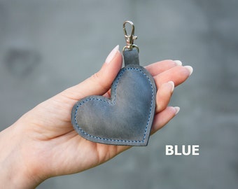 Portachiavi A Cuore In Pelle Vera E Legno - Regalo San Valentino Originale Per Lei E Lui, Portachiavi Personalizzato Con Sacchetto Regalo Incluso, Antico Effetto Bronzo