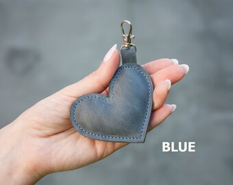 Portachiavi A Cuore In Pelle Vera E Legno - Regalo San Valentino Originale Per Lei E Lui, Portachiavi Personalizzato Con Sacchetto Regalo Incluso, Antico Effetto Bronzo