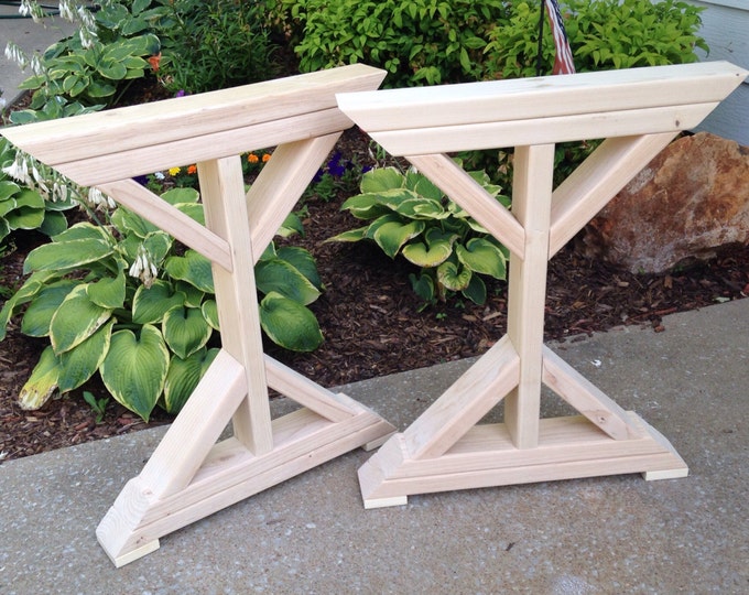 Farmhouse Xframe Table Legs, Wood Table Legs, Trestle Table Legs Etsy