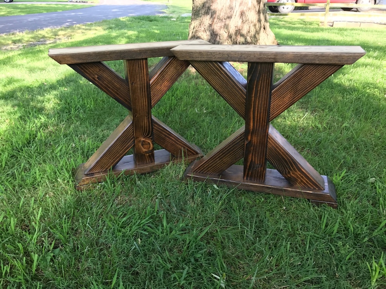 Farmhouse Trestle Table Legs XFrame Table Legs Wood Table Etsy
