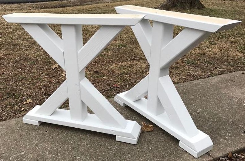 Farmhouse Trestle Table Legs XFrame Table Legs Wood Table Etsy