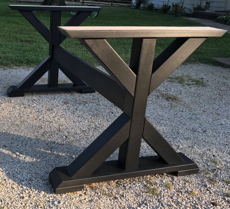 Table base wood table base custom built Etsy