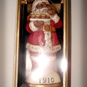 Memories of Santa Collection Circa 1910 African-American Santa New In Box Collectible Ornament Figurine image 3