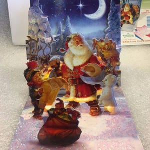 SET OF 6 PopShots 3D Pop-Up Greeting Card Merry Christmas Pop Shots Santa