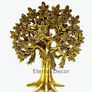 Brass Small Kalpavriksha tree 11" for tables| Brass Tree Decor Small | Indian Gift | Brass Gifts