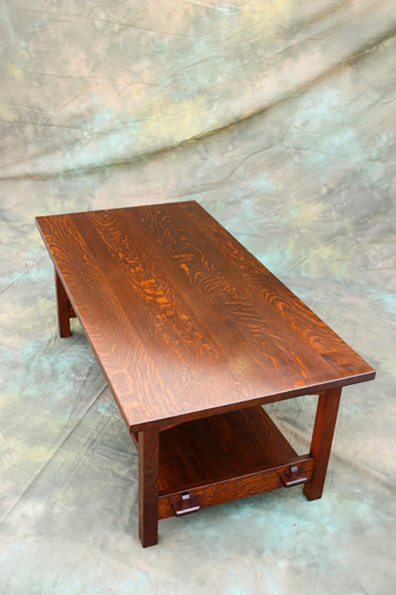 Mission Quarter Sawn White Oak Coffee Table with Tusk FREE Etsy