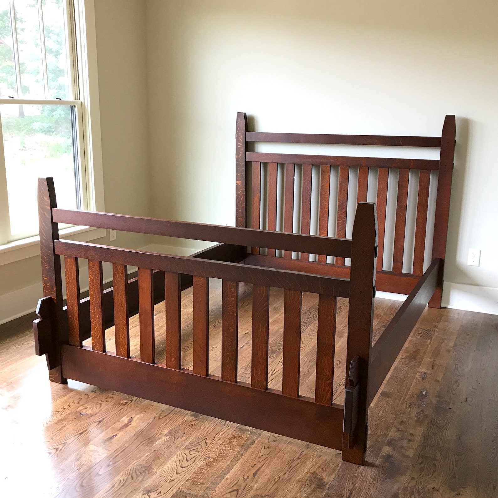 Mission Arts and Crafts Style Bed Queen Size Quarter Sawn Etsy