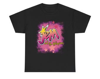 JEM and the Holograms Unisex Heavy Cotton Tee, 80s Saturday Morning Cartoon Shirt, 80s Pop Culture Shirt, Retro Cartoon Gift