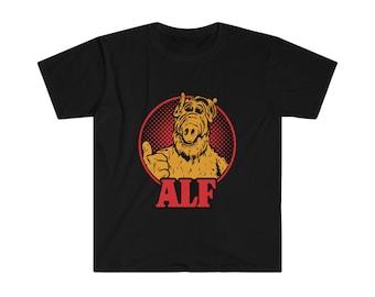 1990s Retro Style ALF Character TV Show Unisex Softstyle T-Shirt, Alien Life Form