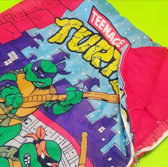 Teenage Mutant Ninja Turtles Tmnt Sleeping Bag 1988 Blanket Etsy