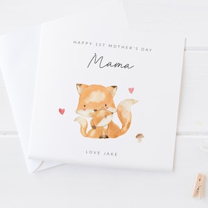 1r heureuse fête des mères de Zazzle.be Liste d'envies Vous avez des idées ? Première fête des mères | carte personnalisée | Bonne fête des mères | Maman | Maman | Maman | Renard
