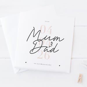 Mama und Papa-Hochzeitstag-Karte | Eltern Dankeskarte | Personalisierte Hochzeitskarte | Mama | Papa | Beste Freundin | Schwester | Bruder | Stechpalme