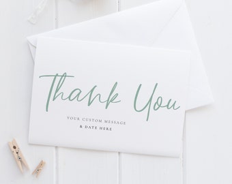 Personalisierte Dankeskarten | Hochzeit Dankeskarten | Baby Shower Dankeskarten | Danksagungskarten | 10 20 30 40 50 | Hannah