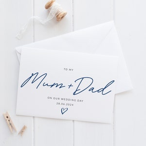 Biglietto di ringraziamento per mamma e papà / Biglietto di ringraziamento per i genitori / Biglietto di ringraziamento per i suoceri / Biglietto di ringraziamento per matrimonio / Sposa/Sposo / Rebecca
