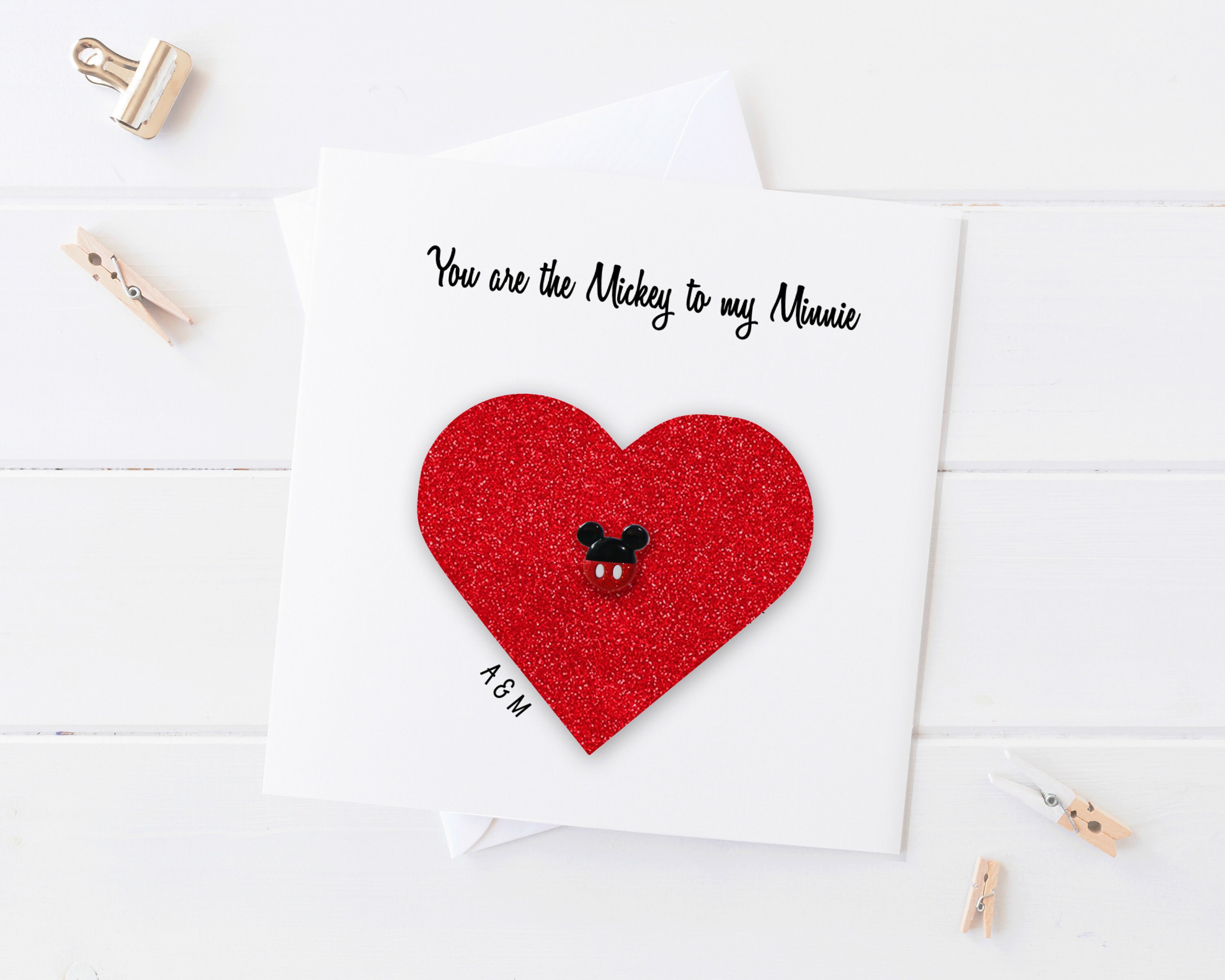 You are the Mickey to my Minnie | Disney Valentines Day Card | Engage…