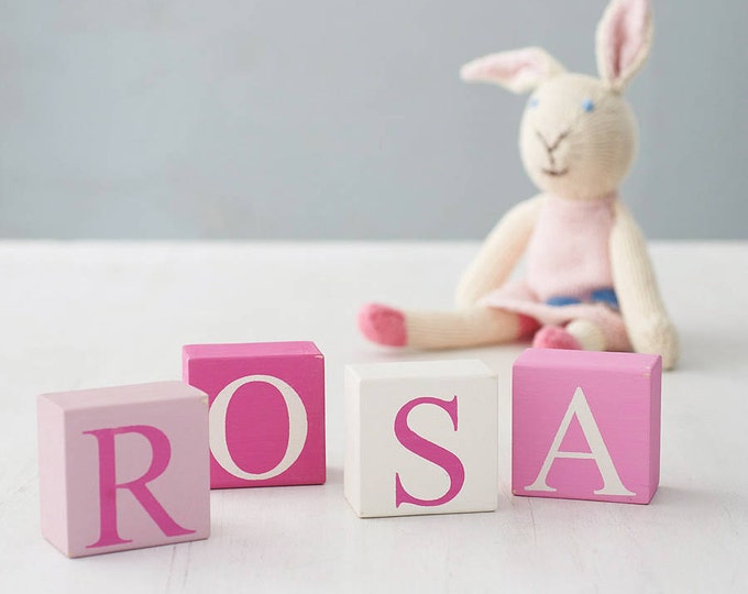 personalised baby letter blocks