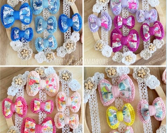 Hair accessories in Liberty barrette and hair elastic