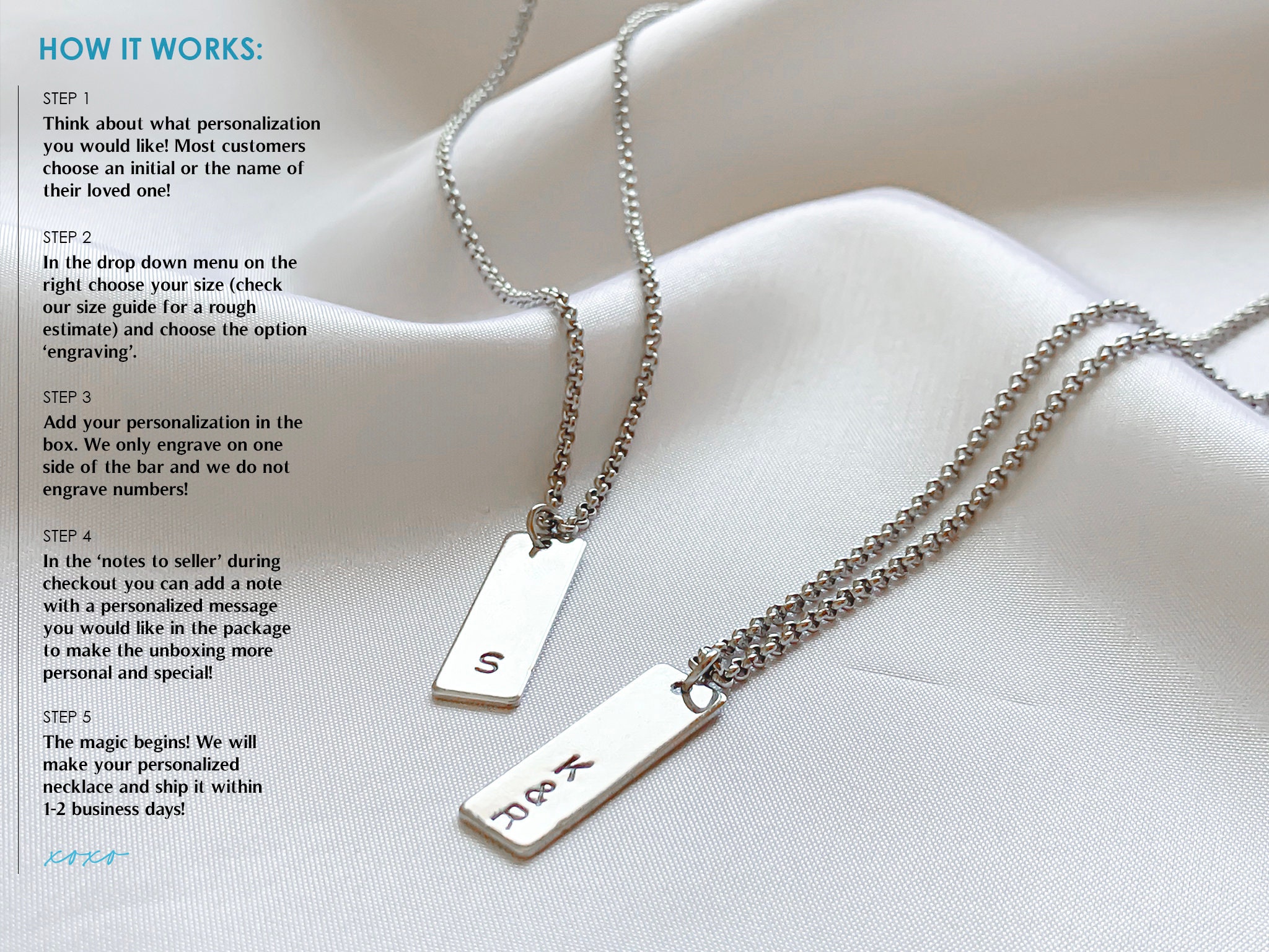 Mens Initial Necklace / Engraved Name Necklace / Personalized Etsy