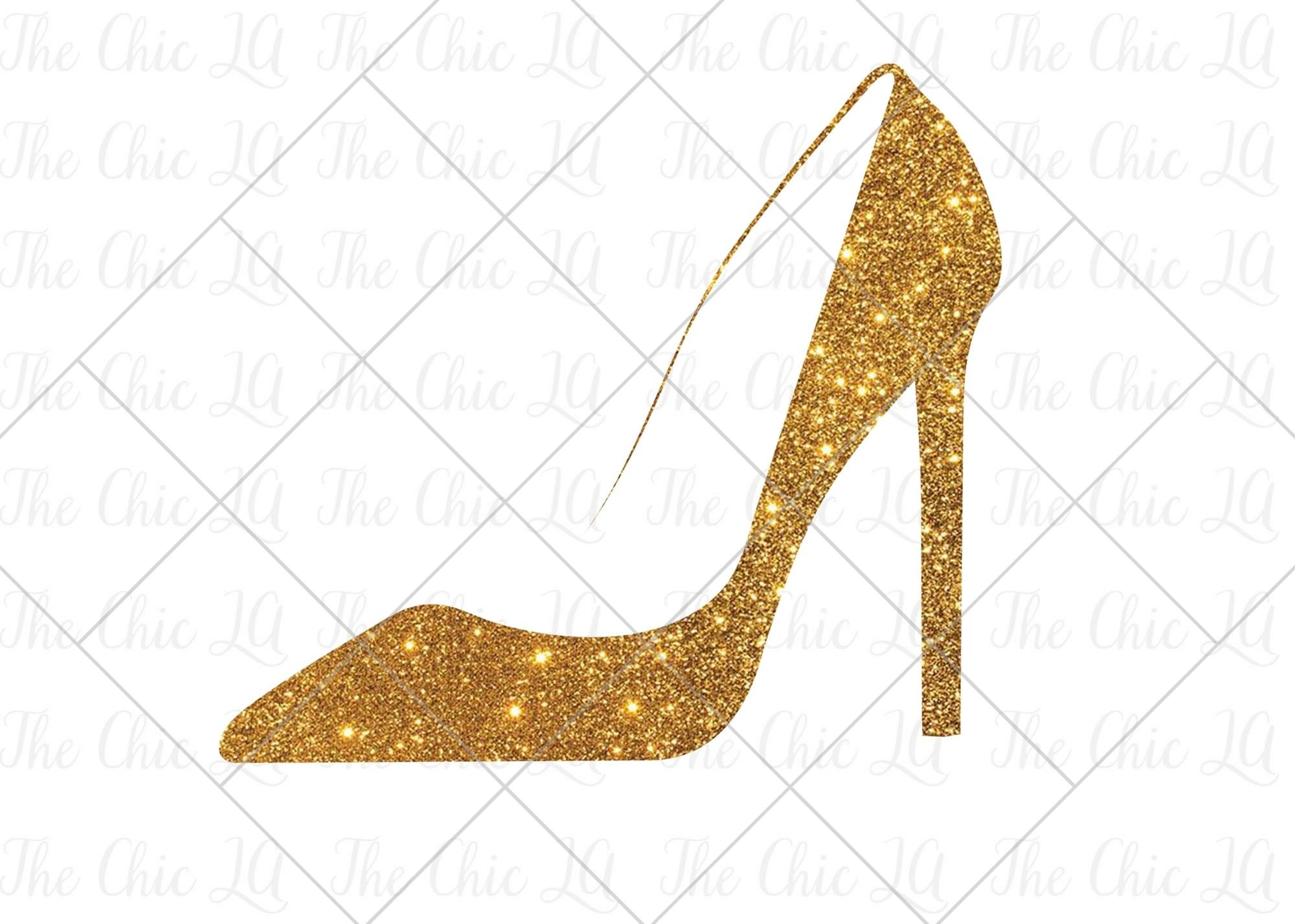 SVG Heel Rich Gold Glitter Clipart PNG SVG Cutting Files Etsy