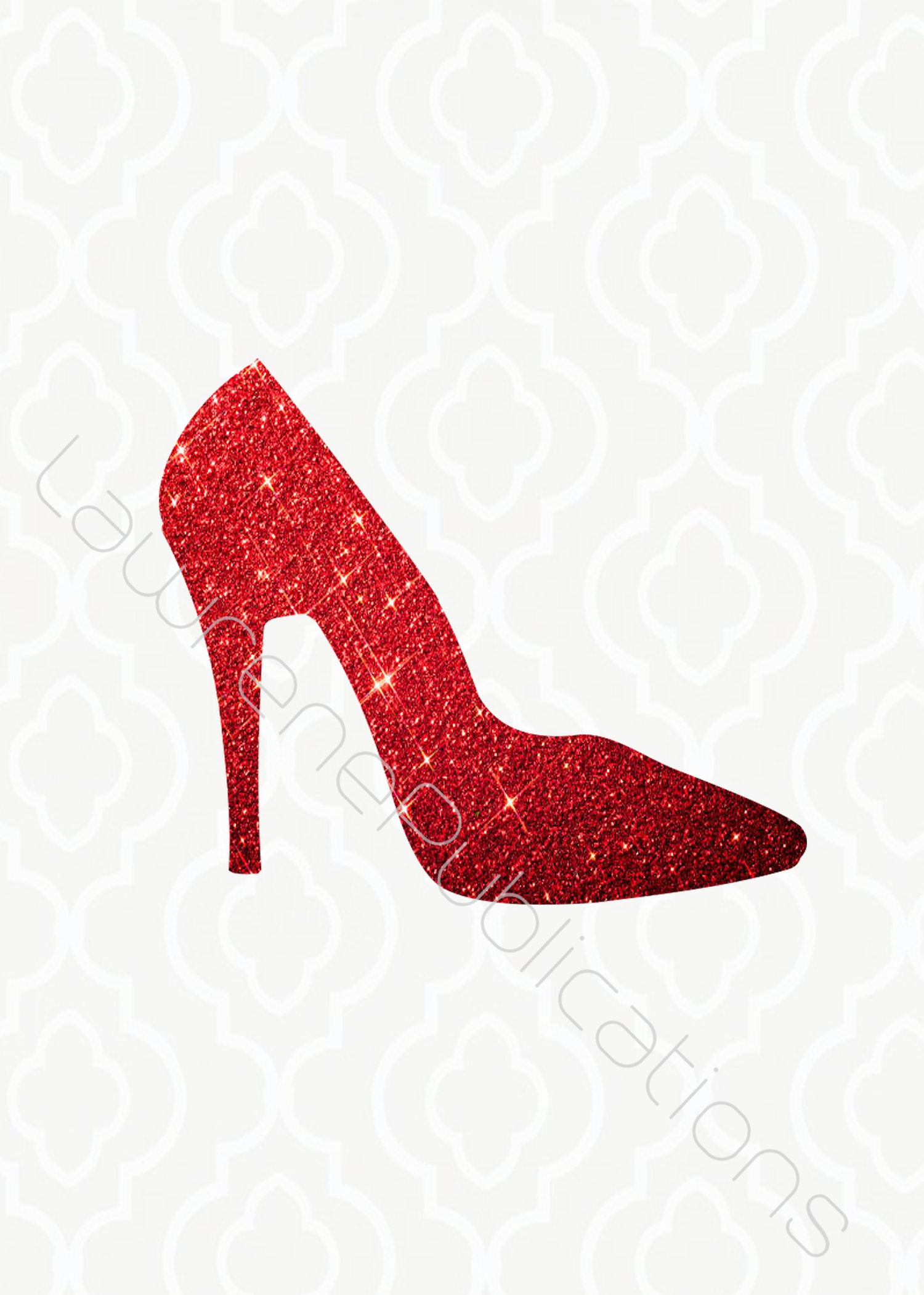 PrintablesPNG File Red Glitter High Heel digital download Etsy