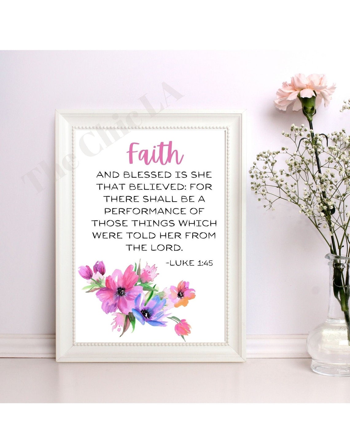 Printable Faith Scripture Wall Art 8x10 Digital Prints Luke Etsy