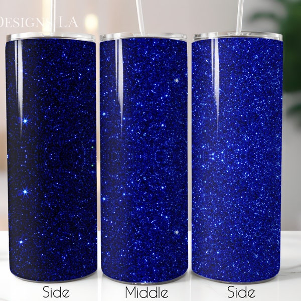 Royal Blue Glitter Blue Glitter 20 oz, 30 oz Tumbler Wrap Instant Download, Glitter Tumblers, Png Tumbler Wraps, Skinny Tumbler Wraps