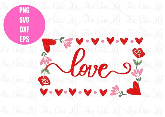 Commercial Art Vector File Cutting Files Printables Love Birds Clipart T-shirt Designs Heart Designs Valentine's Day