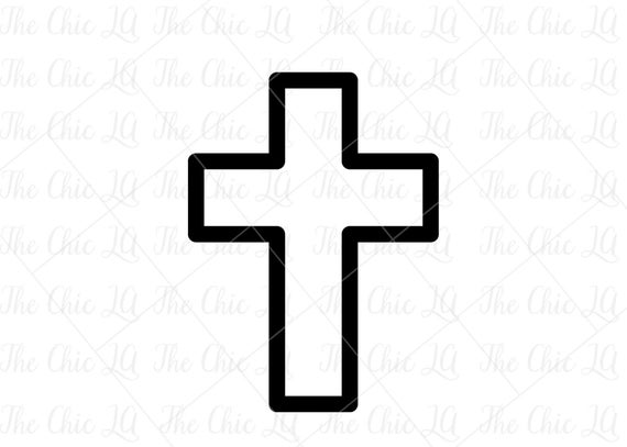 Cross Outline Clipart Commercial Use Printables - Etsy Australia