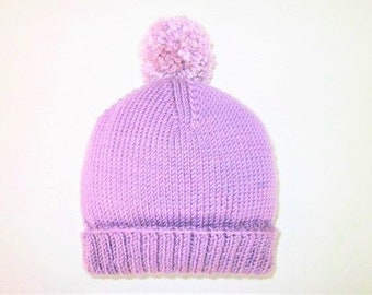 Baby Winter Pom-Pom Mütze - STRICKMUSTER - Instant Download