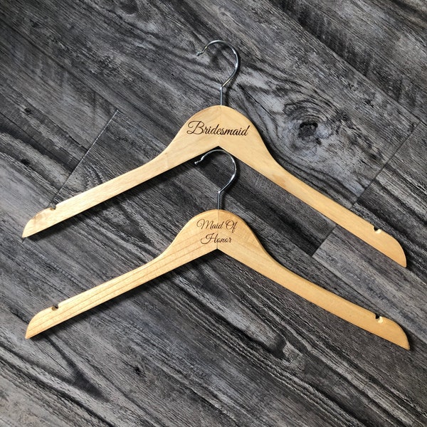 Wooden Bridesmaid/ Maid of Honor hanger