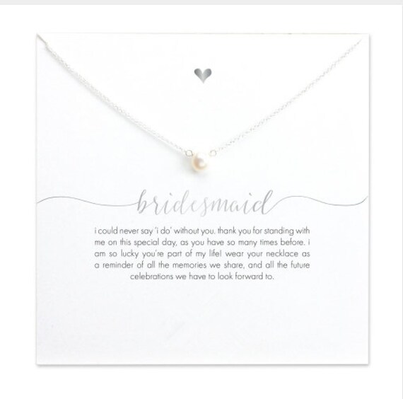 silver bridesmaid necklaces