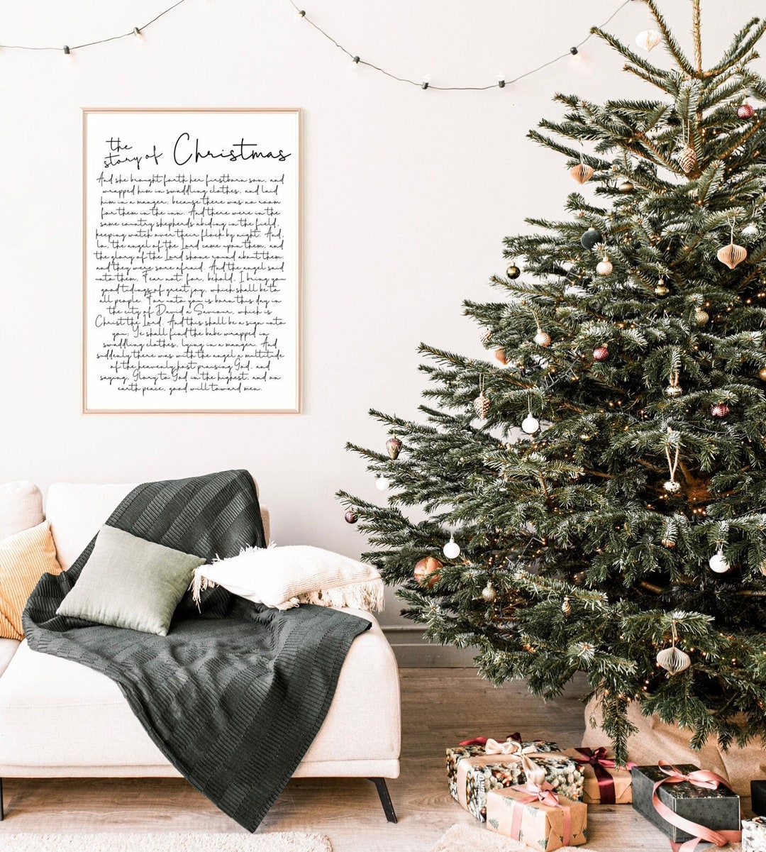 Story of Christmas | Religious Art | Christmas Poster | Black and White ...