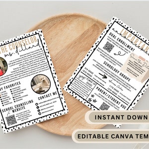 Meet the Counselor | School Counselor | Back to School | Template | Instant Download | Counselor Resource | Newsletter