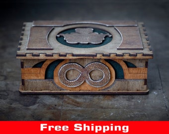 Wizarding musical box, Wooden handmade jewelry box, Jewelry wooden box, musical box, Aladdin music box, Secret Jewelry box, Wooden stash box