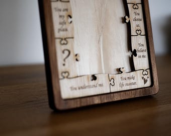 Laser Cut 10 Gründe warum ich dich liebe Puzzle-Rahmen