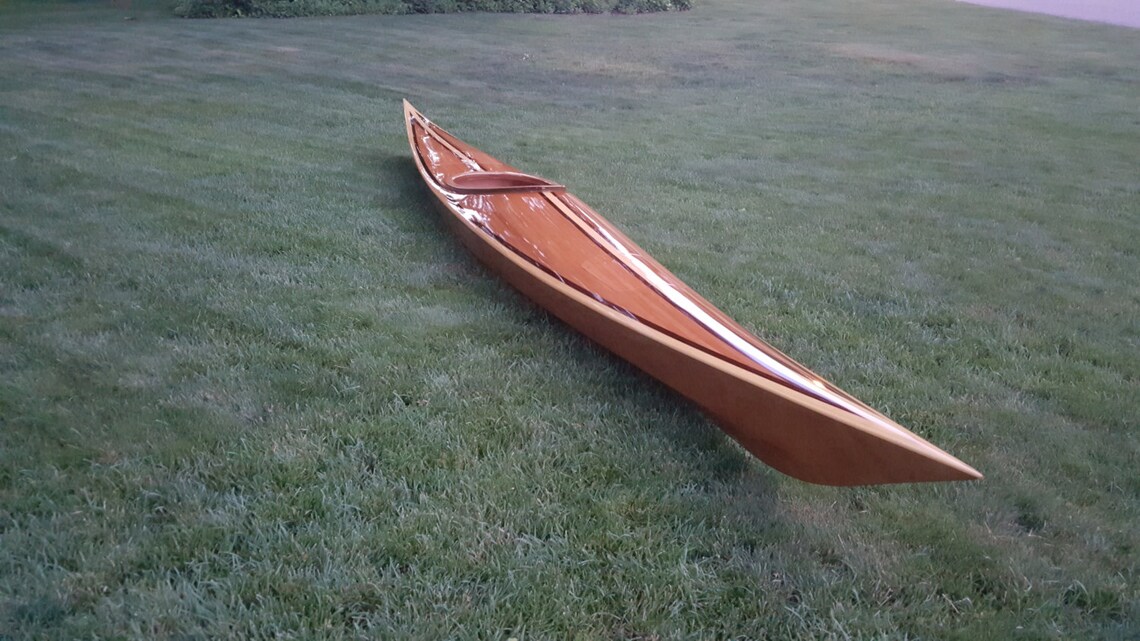 Wooden hybrid Kayak Cedar Strip. 17' CLC Shearwater Etsy