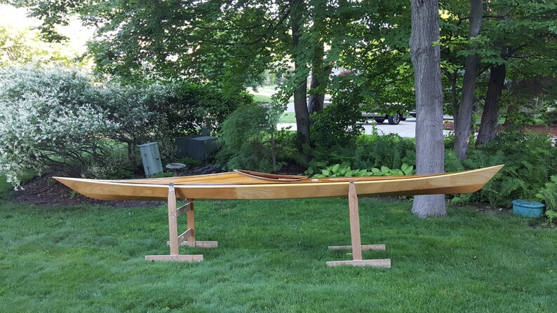 wooden hybrid kayak cedar strip. 17' clc shearwater etsy