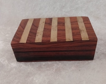 Vintage Handmade Wood Keepsake Box