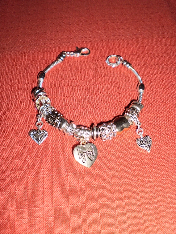 Vintage Brighton Silver Charm Bracelet-1990's