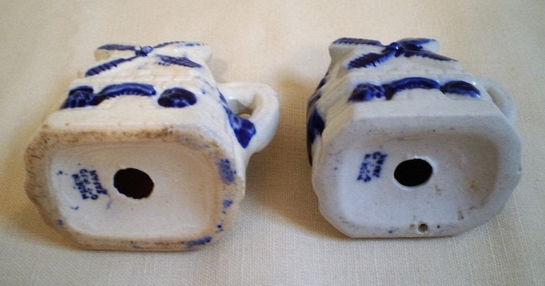 Antique Rare Cobalt Blue Salt and Pepper Shakers-Made in Occupied Japan-1930/'s