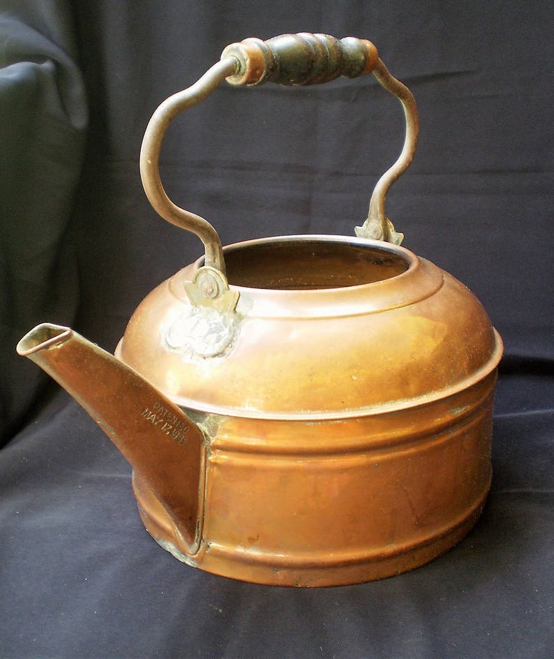 Antique Original Revere Ware Copper Tea Kettle Rare One Etsy