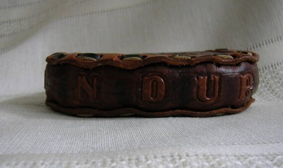 Vintage Leather Tooled Coin Purse Marked Honduras… - image 4