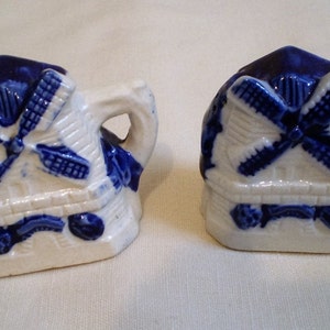 Antique Rare Cobalt Blue Salt and Pepper Shakers-Made in Occupied Japan-1930&#39;s