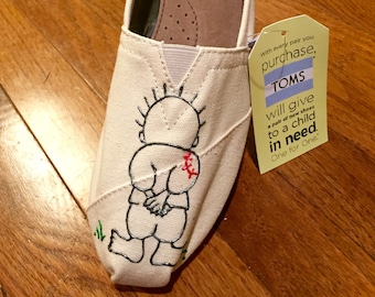 Handala hand-painted shoe