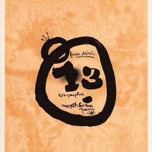 Joan Miró Lithograph 1972 Listed Mourlot 71, Litógrafo, Cubierto, Miro Print Limited Edition RARE ART. Free Shipping. exclusive unique gift image 1