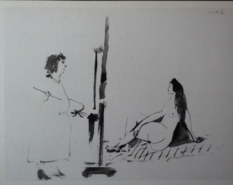 PICASSO Gravur von 1954 mit COA. EINZIGARTIGEs Geschenk für seltene Kunst, Pablo Picasso Seltenes Kunstwerk. Etwas anderes. Kostenloser Versand