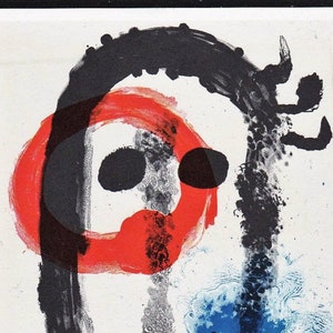 Miró Lithograph 1975, Mourlot 312, Album 19 plate 1, Joan Miro Litógrafo Exclusive present, Limited Edition, RARE VINTAGE ART. Unique gift